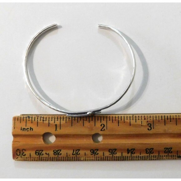 Sterling Silver Horizontal Sideway Cross Cuff Bracelet .925 Mexico - Picture 8 of 8